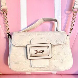 Juicy Couture J Heart Angel Made You Look Fashion Flap Crossbody Bag Crème Color